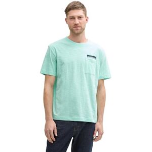 TOM TAILOR Henley T-Shirt aus Baumwolle, White, M TOM TAILOR Henley T-Shirt aus Baumwolle, White, M