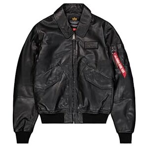Alpha Herren CWU-45/P Leather Bomberjacke, Black, XL Alpha Herren CWU-45/P Leather Bomberjacke, Black, XL
