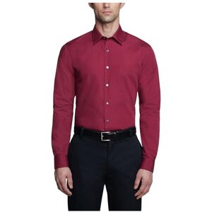 Van Heusen Herren Popeline, enganliegend, Fester spitzer Kragen Klassisches Hemd, Magenta, 43 cm Hals 91 cm-94 cm Ärmel Van Heusen Herren Popeline, enganliegend, Fester spitzer Kragen Klassisches Hemd, Magenta, 43 cm Hals 91 cm-94 cm Ärmel