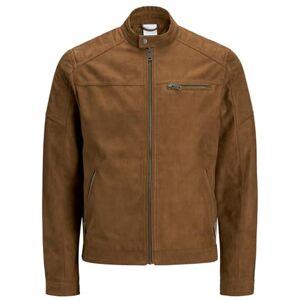 JACK & JONES Kunstlederjacke Herren,Beige (Cognac/Fake Suede),M JACK & JONES Kunstlederjacke Herren,Beige (Cognac/Fake Suede),M