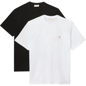 Calvin Herren T-Shirts Kurzarm Badge aus Baumwolle, Schwarz (Black/Bright White), XS Calvin Herren T-Shirts Kurzarm Badge aus Baumwolle, Schwarz (Black/Bright White), XS