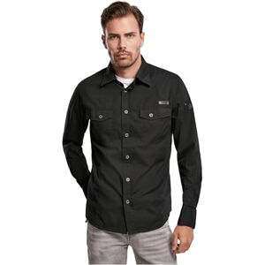 Brandit Slim Fit Shirt Long Sleeve, Farbe: Black, Größe: M Brandit Slim Fit Shirt Long Sleeve, Farbe: Black, Größe: M