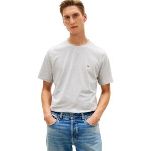 Tommy Hilfiger Herren T-Shirt Kurzarm Seasonal Solid Tee mit Rundhalsausschnitt, Grau (Light Grey Heather), XL Tommy Hilfiger Herren T-Shirt Kurzarm Seasonal Solid Tee mit Rundhalsausschnitt, Grau (Light Grey Heather), XL