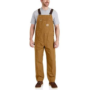 Carhartt , Herren, Lockere Segelleinen-Latzhose, ® Braun, W40/L34 Carhartt , Herren, Lockere Segelleinen-Latzhose, ® Braun, W40/L34