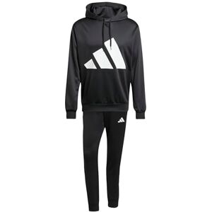 Adidas Herren Big Logo French Terry Hooded Track Suit, black/white, L Adidas Herren Big Logo French Terry Hooded Track Suit, black/white, L