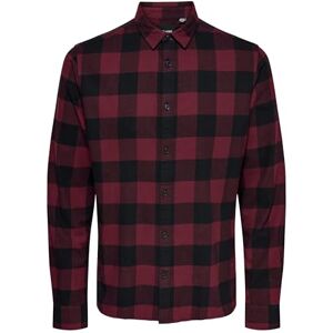 Only & Sons Kariertes Holzfäller Hemd Basic Langarm Flanellhemd Freizeit Karo Slim Fit Shirt Baumwolle ONSGUDMUND, Farben:Rot, Größe Hemd:XXL Only & Sons Kariertes Holzfäller Hemd Basic Langarm Flanellhemd Freizeit Karo Slim Fit Shirt Baumwolle ONSGUDMUND, Farben:Rot, Größe Hemd:XXL