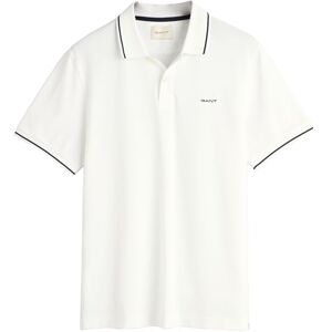 GANT Herren Tipping SS Pique Rugger, White, 56 GANT Herren Tipping SS Pique Rugger, White, 56