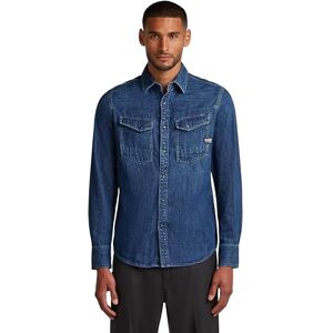 G-STAR Herren Dakota Slim Hemd, Blau (Worn in Windward D23616-D252-G749), M G-STAR Herren Dakota Slim Hemd, Blau (Worn in Windward D23616-D252-G749), M