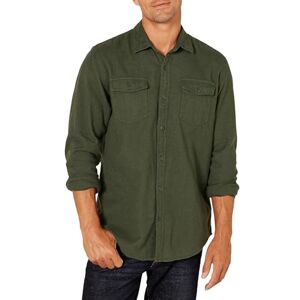 Amazon Essentials Herren Flanellhemd mit 2 Taschen und Langen Ärmeln in normaler Passform, Olivenheide, L Amazon Essentials Herren Flanellhemd mit 2 Taschen und Langen Ärmeln in normaler Passform, Olivenheide, L