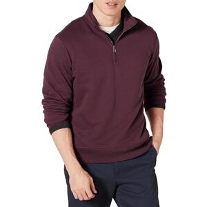 Amazon Essentials Herren Langärmliges Fleece-Sweatshirt Mit Viertelreißverschluss, Burgunderrot, M Amazon Essentials Herren Langärmliges Fleece-Sweatshirt Mit Viertelreißverschluss, Burgunderrot, M