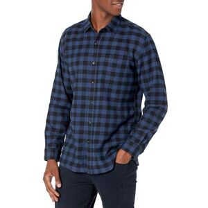 Amazon Essentials Herren Langarm-Flanellhemd, Blau Schwarz Buffalokaros, XS Amazon Essentials Herren Langarm-Flanellhemd, Blau Schwarz Buffalokaros, XS