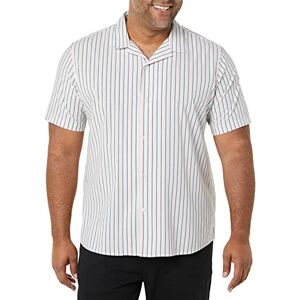 Amazon Essentials Herren Vacation Cotton Button-Down-Resort-Shirt, kurzärmelig, Blau-Rosa, vertikale Streifen, Größe XL Amazon Essentials Herren Vacation Cotton Button-Down-Resort-Shirt, kurzärmelig, Blau-Rosa, vertikale Streifen, Größe XL