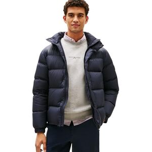 Tommy Hilfiger Herren Pufferjacke Mix Down mit Kapuze, Blau (Desert Sky), L Tommy Hilfiger Herren Pufferjacke Mix Down mit Kapuze, Blau (Desert Sky), L