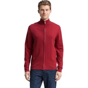 TOM TAILOR Herren 1047571 Strickjacke Aus Baumwolle, 39096 Coach Red Melange, XXL EU TOM TAILOR Herren 1047571 Strickjacke Aus Baumwolle, 39096 Coach Red Melange, XXL EU