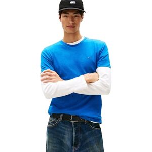 Tommy Jeans Herren T-Shirt Kurzarm Tee Rundhalsausschnitt, Blau (Vibrant Indigo Htr), XS Tommy Jeans Herren T-Shirt Kurzarm Tee Rundhalsausschnitt, Blau (Vibrant Indigo Htr), XS