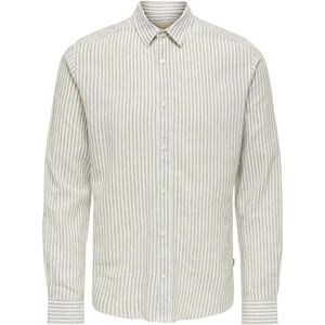 Only & Sons Herren Leinen Hemd ONSCaiden Stripe Langarm gestreift 22026601 Chinchilla XL Only & Sons Herren Leinen Hemd ONSCaiden Stripe Langarm gestreift 22026601 Chinchilla XL