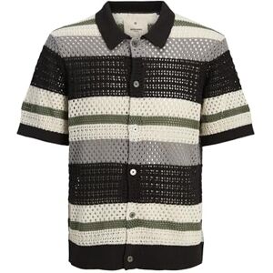 JACK & JONES Jprbluwilmer Knit Button Through Polo Ss JACK & JONES Jprbluwilmer Knit Button Through Polo Ss
