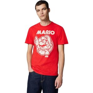 Nintendo Herren So Mario T-Shirt, Rot/Ausflug, einfarbig (Getaway Solids), L Nintendo Herren So Mario T-Shirt, Rot/Ausflug, einfarbig (Getaway Solids), L
