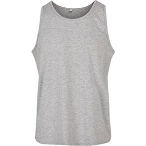 Build Your Brand Herren Basic Tank Top – Sportliches ärmelloses T-Shirt aus Baumwolle mit Rundhals für Training Gym Fitness Sommer und Casual Streetwear,Heather Grey,5XL Build Your Brand Herren Basic Tank Top – Sportliches ärmelloses T-Shirt aus Baumwolle mit Rundhals für Training Gym Fitness Sommer und Casual Streetwear,Heather Grey,5XL