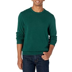 Amazon Essentials Herren Langärmliger Pullover Mit Rundhalsausschnitt, 100% Baumwolle, Erhältlich In Groß Und Schwer, Dunkelgrün, XS Amazon Essentials Herren Langärmliger Pullover Mit Rundhalsausschnitt, 100% Baumwolle, Erhältlich In Groß Und Schwer, Dunkelgrün, XS