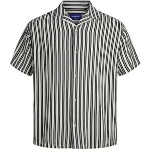 JACK & JONES Herren Jorluke Aruba Resort Shirt Ss Kurzarmhemd, Bright White/Stripes:Stripes, M JACK & JONES Herren Jorluke Aruba Resort Shirt Ss Kurzarmhemd, Bright White/Stripes:Stripes, M