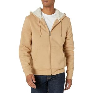 Amazon Essentials Men's Sherpa Lined Full-Zip Hooded Fleece Sweatshirt Sweater, -Camel Heather, Medium Amazon Essentials Men's Sherpa Lined Full-Zip Hooded Fleece Sweatshirt Sweater, -Camel Heather, Medium