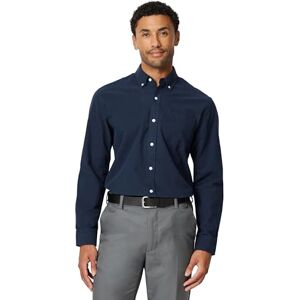Amazon Essentials Herren Langärmeliges Business Oxford-Hemd mit Brusttasche, Normale Passform, Navy, S Amazon Essentials Herren Langärmeliges Business Oxford-Hemd mit Brusttasche, Normale Passform, Navy, S