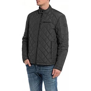 Replay Herren Steppjacke Übergangsjacke ohne Kapuze, Black 098 (Schwarz), 3XL Replay Herren Steppjacke Übergangsjacke ohne Kapuze, Black 098 (Schwarz), 3XL