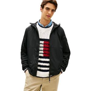 Tommy Hilfiger Herren Windbreaker Jacke Branded Hooded mit Kapuze, Schwarz (Black), XXL Tommy Hilfiger Herren Windbreaker Jacke Branded Hooded mit Kapuze, Schwarz (Black), XXL