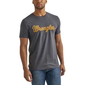 Wrangler Herren-T-Shirt, Western-T-Shirt, Rundhalsausschnitt, kurzärmelig, Dunkelgrau meliert, XL Wrangler Herren-T-Shirt, Western-T-Shirt, Rundhalsausschnitt, kurzärmelig, Dunkelgrau meliert, XL