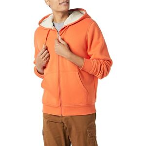 Amazon Essentials Herren Hoodie mit Sherpa-Futter und durchgehendem Reißverschluss, Orange, XXL Amazon Essentials Herren Hoodie mit Sherpa-Futter und durchgehendem Reißverschluss, Orange, XXL