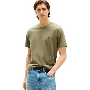 Tommy Hilfiger Herren T-Shirt Kurzarm Seasonal Solid Tee mit Rundhalsausschnitt, Grün (Battle Green), XL Tommy Hilfiger Herren T-Shirt Kurzarm Seasonal Solid Tee mit Rundhalsausschnitt, Grün (Battle Green), XL