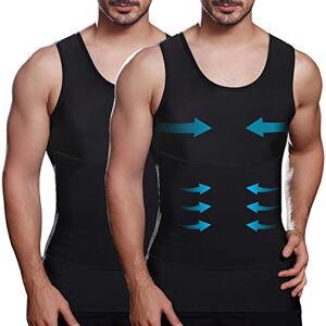Lgtfy Herren Bauchweg-Unterhemden, Figurformende Weste, Gynäkomastie-Kompressions-Shirts, Bauchkontrolle, Unterhemden – Wechsel in Sekunden, 2 Stück schwarz, 3X-Groß Lgtfy Herren Bauchweg-Unterhemden, Figurformende Weste, Gynäkomastie-Kompressions-Shirts, Bauchkontrolle, Unterhemden – Wechsel in Sekunden, 2 Stück schwarz, 3X-Groß