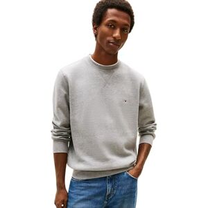 Tommy Hilfiger Herren Sweatshirt Essential Fleece Crew Neck Regular Fit, Grau (Medium Grey Heather), S Tommy Hilfiger Herren Sweatshirt Essential Fleece Crew Neck Regular Fit, Grau (Medium Grey Heather), S