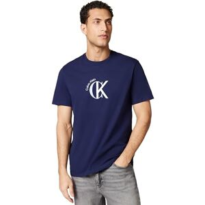 Calvin Herren T-Shirt Kurzarm Graphic mit Rundhalsausschnitt, Blau (Maritime Blue), S Calvin Herren T-Shirt Kurzarm Graphic mit Rundhalsausschnitt, Blau (Maritime Blue), S