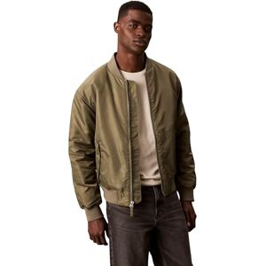 Calvin Herren Bomberjacke Jeans Hero mit Reißverschluss, Grün (Dusty Olive), S Calvin Herren Bomberjacke Jeans Hero mit Reißverschluss, Grün (Dusty Olive), S