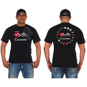 JH DESIGN GROUP JH Design Herren Chevy Corvette T-Shirts Collage 3 Farben Kurzarm Rundhals Shirt Schwarz X-Groß JH DESIGN GROUP JH Design Herren Chevy Corvette T-Shirts Collage 3 Farben Kurzarm Rundhals Shirt Schwarz X-Groß
