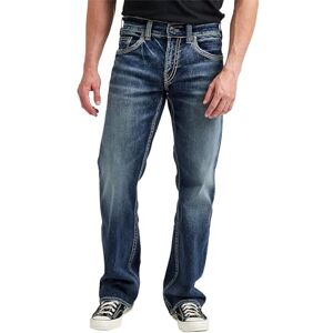 Silver Jeans Co. Herren Zac Relaxed Fit Straight Leg Jeans, Medium Indigo, 36W / 34L Silver Jeans Co. Herren Zac Relaxed Fit Straight Leg Jeans, Medium Indigo, 36W / 34L