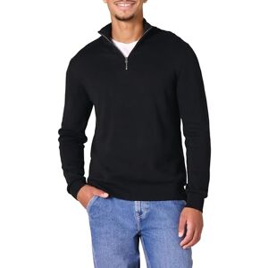 Amazon Essentials Herren Pullover mit Viertelreißverschluss aus 100% Baumwolle, Schwarz, XXL Amazon Essentials Herren Pullover mit Viertelreißverschluss aus 100% Baumwolle, Schwarz, XXL