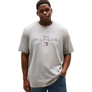 Tommy Hilfiger Herren T-Shirt Kurzarm Brand Love mit Rundhalsausschnitt, Grau (Medium Grey Heather), 2XL Tommy Hilfiger Herren T-Shirt Kurzarm Brand Love mit Rundhalsausschnitt, Grau (Medium Grey Heather), 2XL