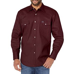 Wrangler langärmeliges Herren-Arbeitshemd im Western-Cowboy-Schnitt mit Druckknöpfen festes Finish Wrangler langärmeliges Herren-Arbeitshemd im Western-Cowboy-Schnitt mit Druckknöpfen festes Finish
