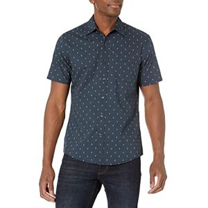 Amazon Essentials Herren Kurzarm-Hawaii-Hemd, Schmale Passform, Marineblau Weiß Ankermuster, XS Amazon Essentials Herren Kurzarm-Hawaii-Hemd, Schmale Passform, Marineblau Weiß Ankermuster, XS