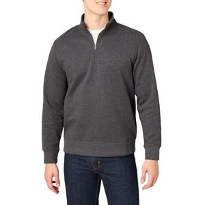 Amazon Essentials Herren Langärmliges Fleece-Sweatshirt Mit Viertelreißverschluss, Dunkelgrau Meliert, M Amazon Essentials Herren Langärmliges Fleece-Sweatshirt Mit Viertelreißverschluss, Dunkelgrau Meliert, M