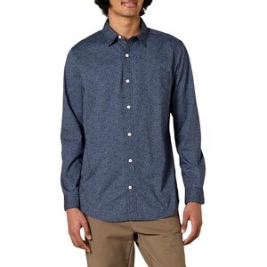 Amazon Essentials Herren Langärmeliges Hemd Aus Stretch-Popeline Mit Schlanker Passform, Marineblau Purpur Floral, XXL Amazon Essentials Herren Langärmeliges Hemd Aus Stretch-Popeline Mit Schlanker Passform, Marineblau Purpur Floral, XXL