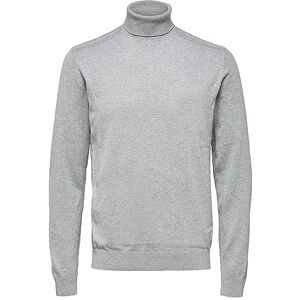 SELECTED HOMME Herren SLHBERG ROLL Neck B NOOS 16074684, Medium Grey Melange, L SELECTED HOMME Herren SLHBERG ROLL Neck B NOOS 16074684, Medium Grey Melange, L