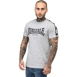 Lonsdale Herren T-Shirt Normale Passform VEMENTRY L, Marl Grey/Black/White Lonsdale Herren T-Shirt Normale Passform VEMENTRY L, Marl Grey/Black/White
