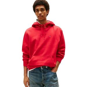 Tommy Jeans Herren Hoodie Regular Fit Flag Fleece mit Kapuze, Rot (Sapphire Red), XS Tommy Jeans Herren Hoodie Regular Fit Flag Fleece mit Kapuze, Rot (Sapphire Red), XS