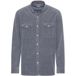 camel active Herren Langarm Hemd in Regular Fit aus Cord Denim Blau, Menswear-M camel active Herren Langarm Hemd in Regular Fit aus Cord Denim Blau, Menswear-M