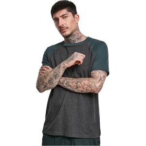 Urban Classics Herren Raglan Contrast Tee – Kurzarm T-Shirt aus Baumwolle mit farblich abgesetzten Ärmeln im sportlichen Raglan Stil für Freizeit & Streetwear,Charcoal/Bottlegreen,L Urban Classics Herren Raglan Contrast Tee – Kurzarm T-Shirt aus Baumwolle mit farblich abgesetzten Ärmeln im sportlichen Raglan Stil für Freizeit & Streetwear,Charcoal/Bottlegreen,L