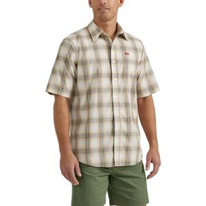 Wrangler Authentics Klassisches Herrenhemd, kurzärmelig, kariert, Helles Khaki, XL Wrangler Authentics Klassisches Herrenhemd, kurzärmelig, kariert, Helles Khaki, XL